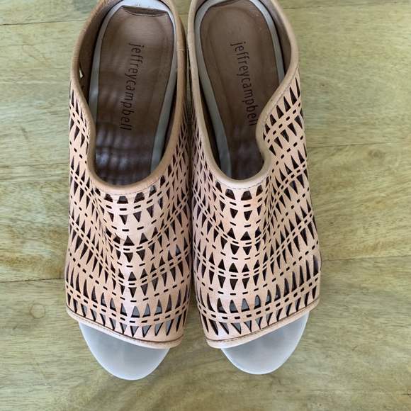 Jeffery Campbell block heel open toe mule sandals - Picture 3 of 5